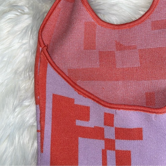 Jorja Knit Mini Dress in Coral Geo from Peppermayo - Picture 10 of 14